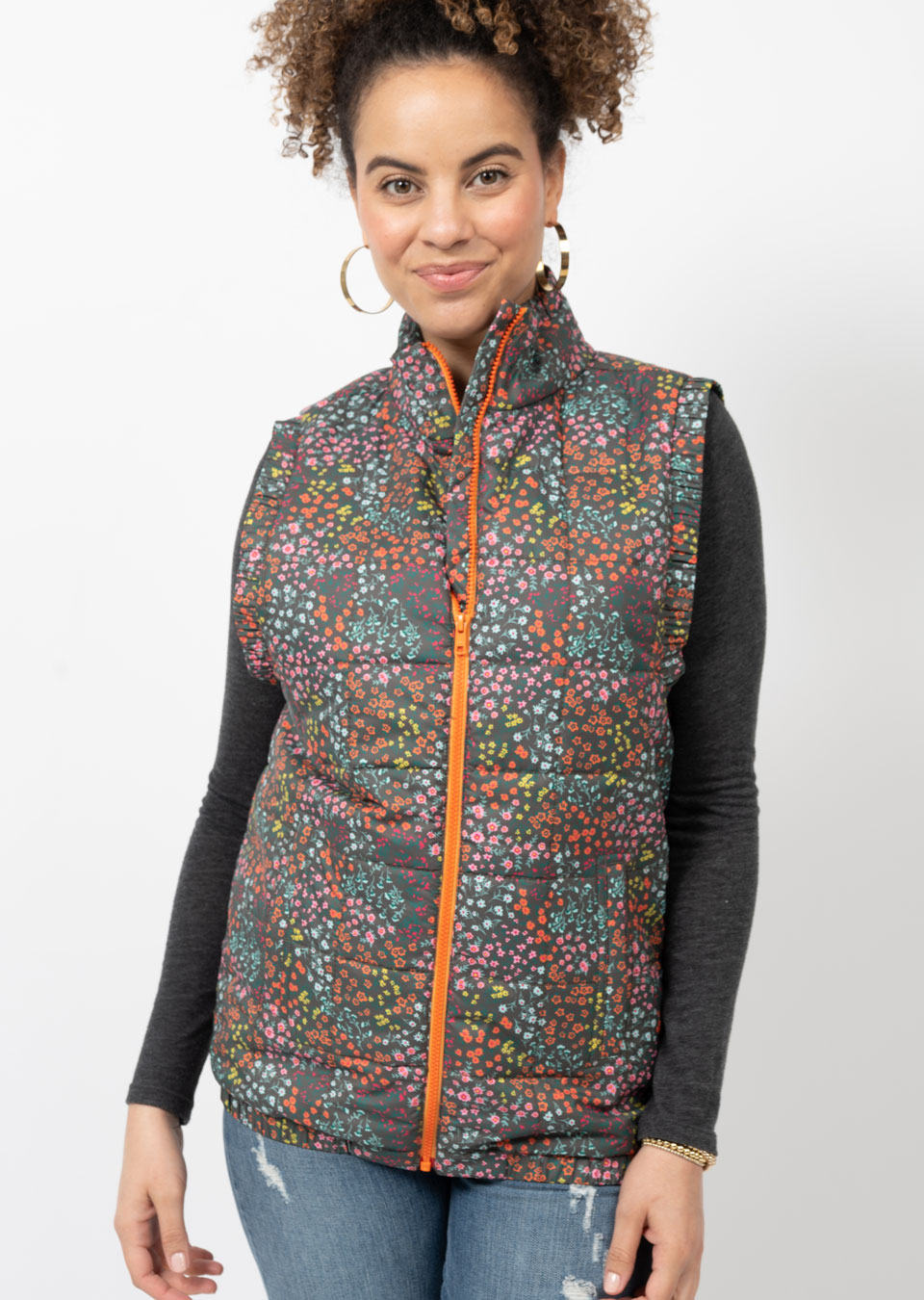 QUILT ZIPPER VEST