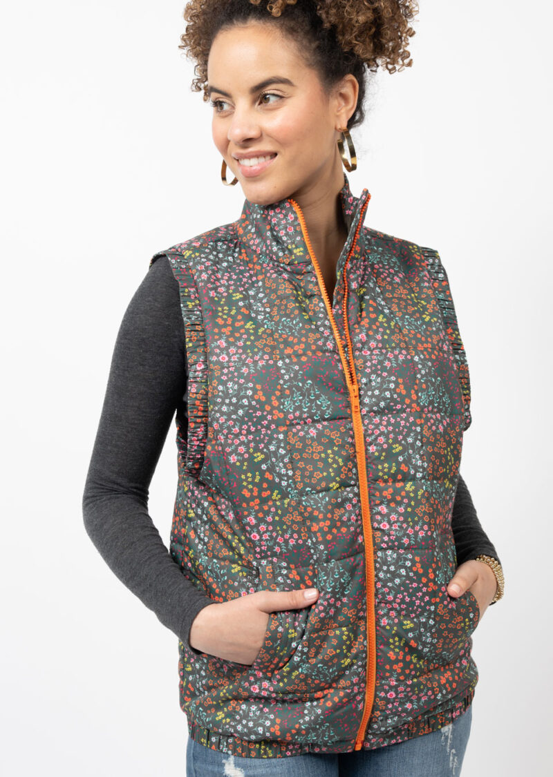 QUILT ZIPPER VEST