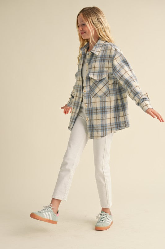 TWEEN PLAID SHACKET