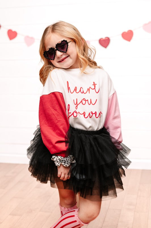 Heart You - Girls Valentines Sweatshirt