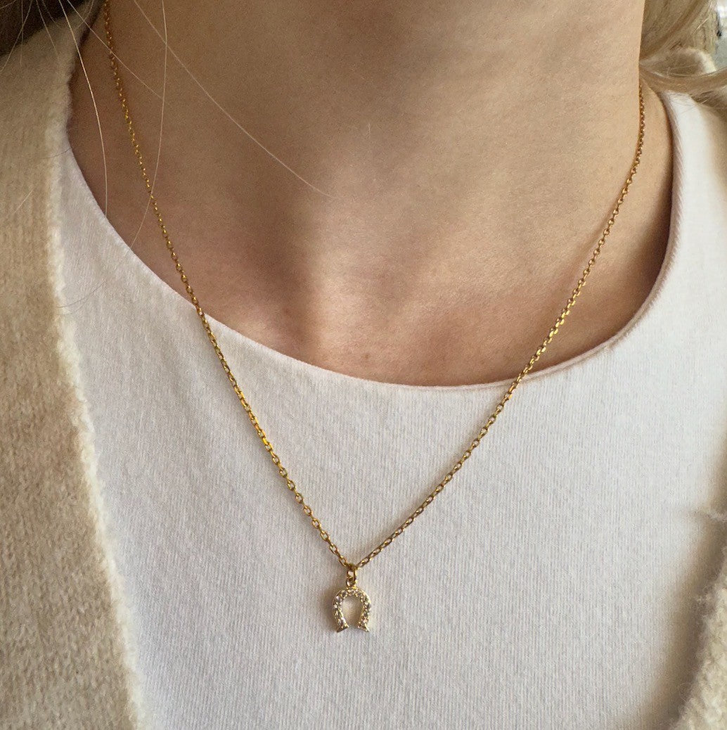 Gold Horseshoe Necklace