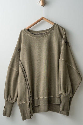 ORGANIC PIGMENT WASHED SWEATSHIRT