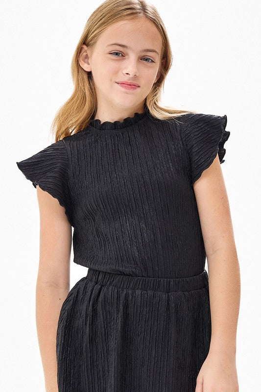 Glitter Ruffle Top