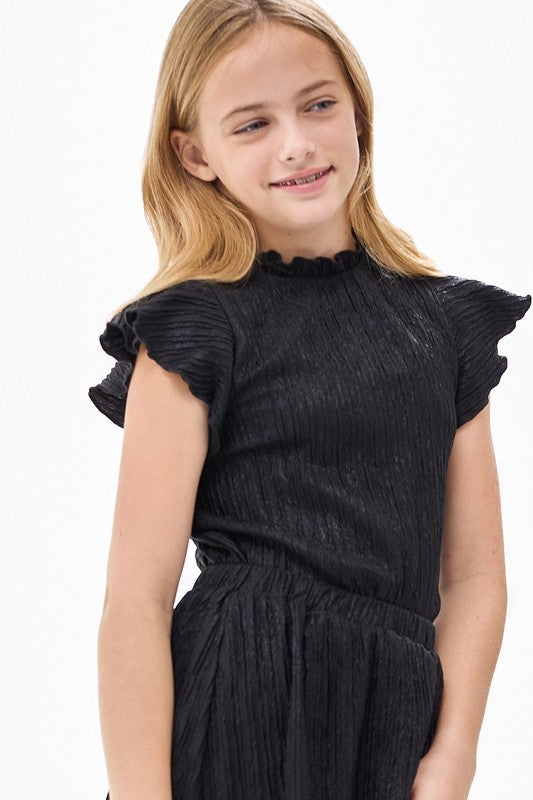 Glitter Ruffle Top