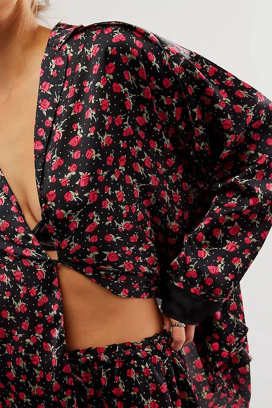 ROSE PRINT PJ SET