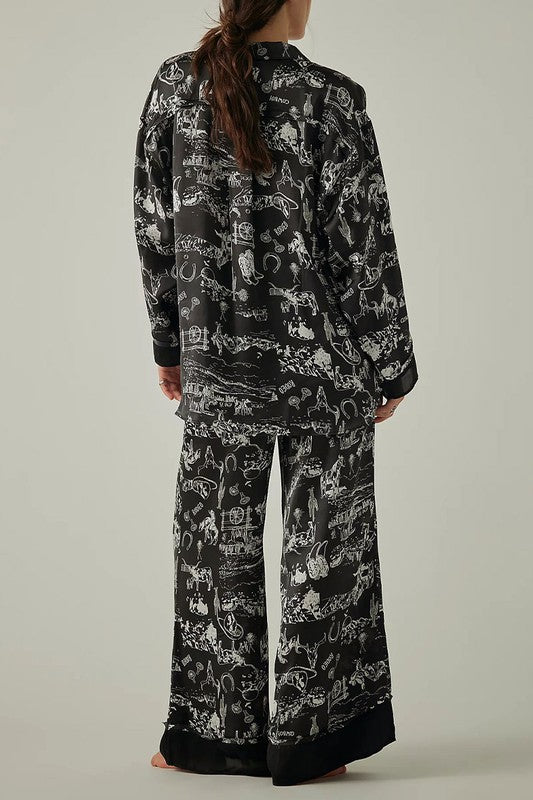 WESTERN PRINT PJ SET