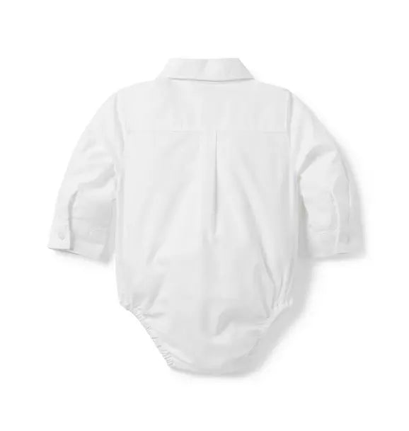 Baby Train Oxford Bodysuit