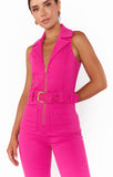 Jacksonville cropped jumpsuit hot pink